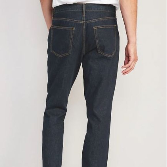 NWT Old Navy Built-In Tough, 38x34, Athletic Taper, Dark Wash, #1 of 2 pairs - Picture 3 of 8